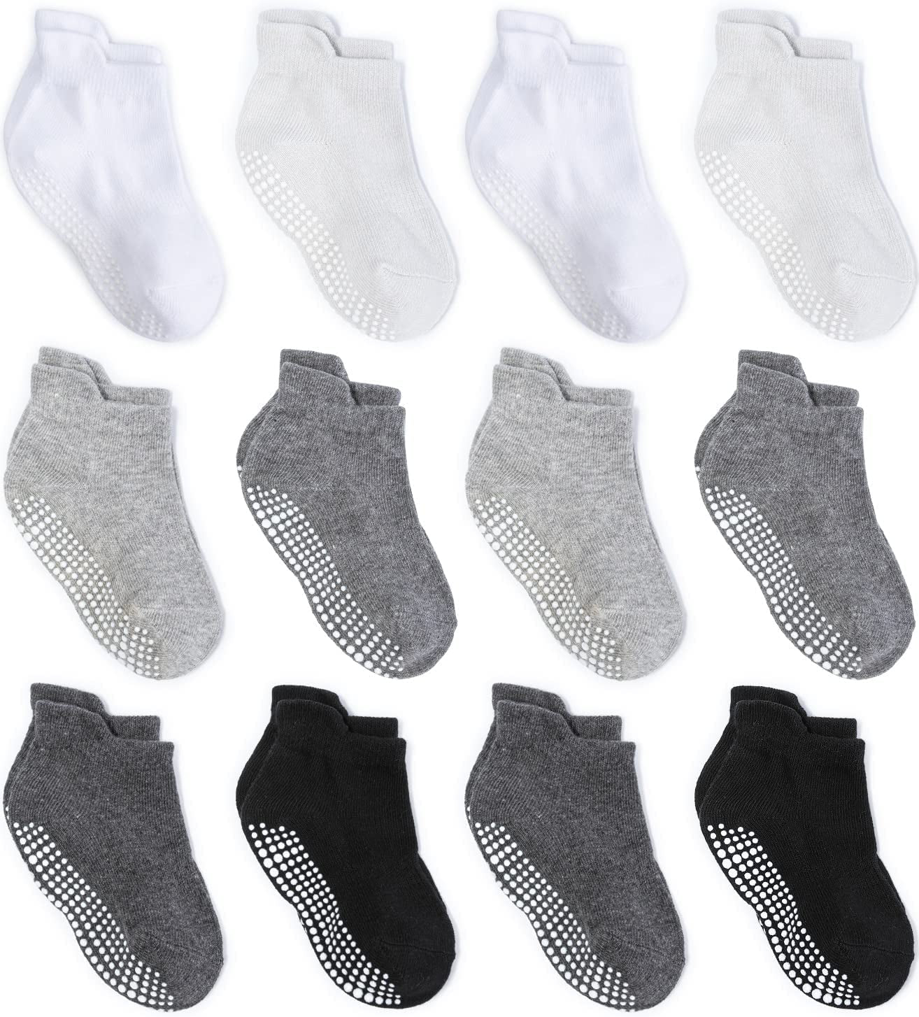 Cozy Non-Slip Ankle Socks for Infants and Toddlers with Non-Skid Soles