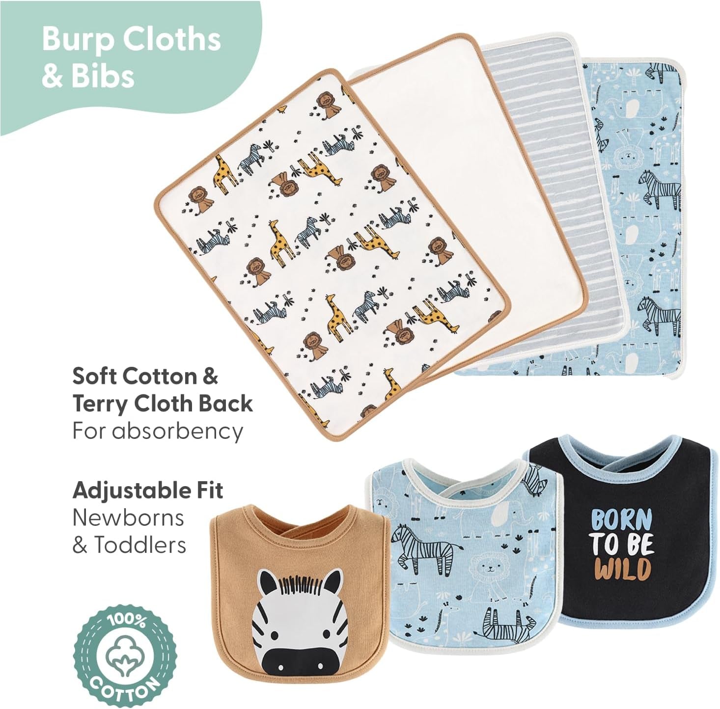 Safari Adventure Unisex Baby Layette Gift Set - 30-Piece Clothing Collection for Newborns to 9 Months