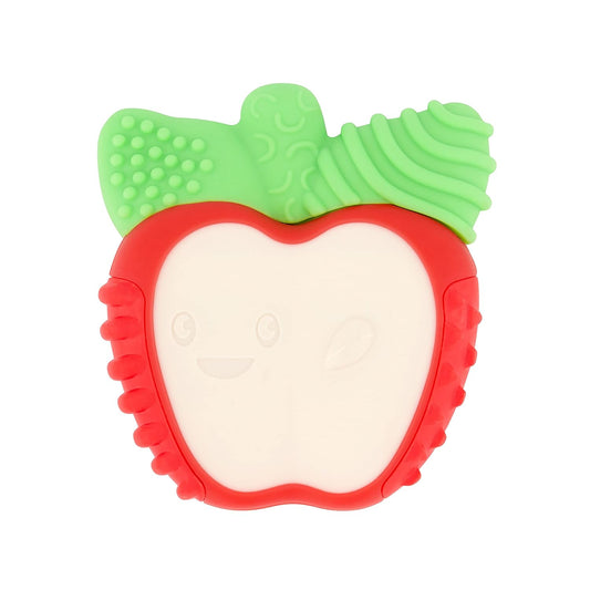 Lil' Nibblers Vibrating Apple Teether -Sensory Exploration and Teething Relief with Soothing Vibrations and Textures, Red Apple