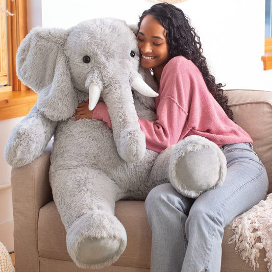 Giant 4-Foot Plush Elephant - Adorable Stuffed Animal from the Cuddle Collection - Perfect Collectible for Kids & Adults - Made in the USA