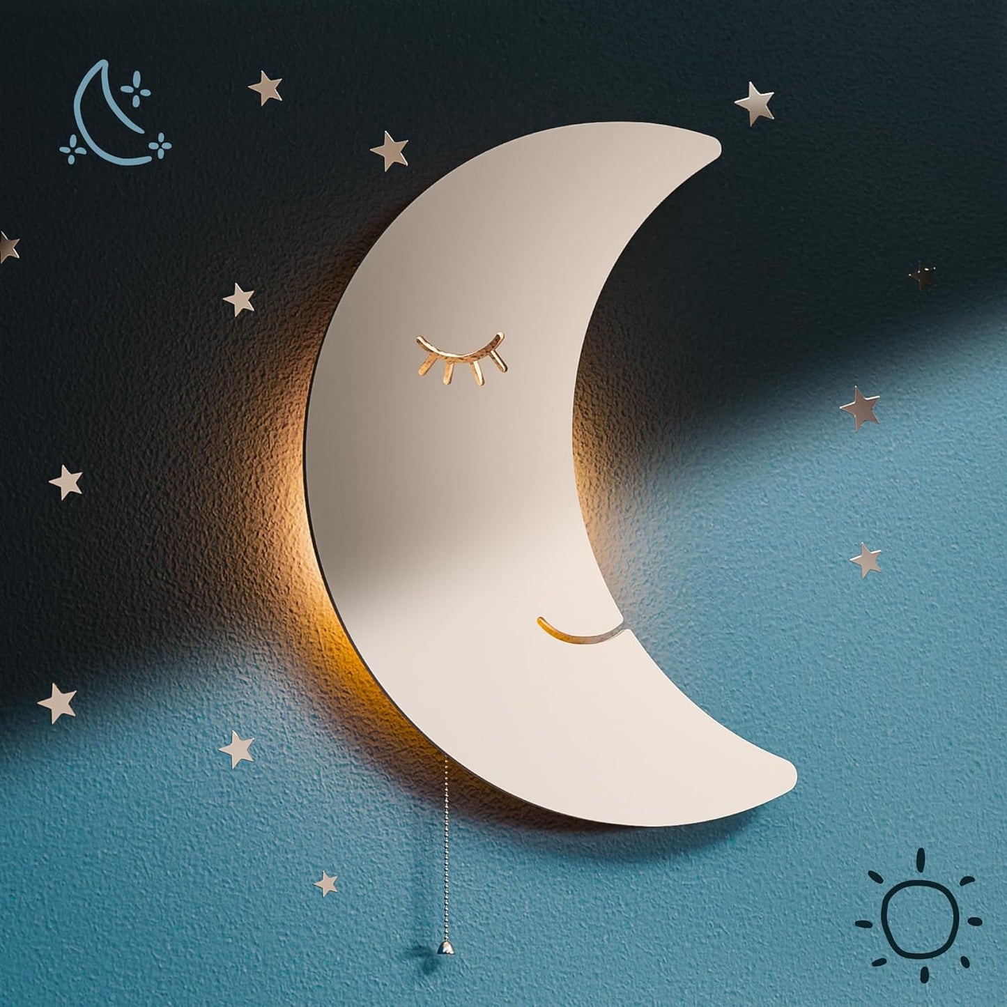 Floating Cloud Wall Lamp for Nursery and Kids' Bedrooms - Battery-Operated Night Light