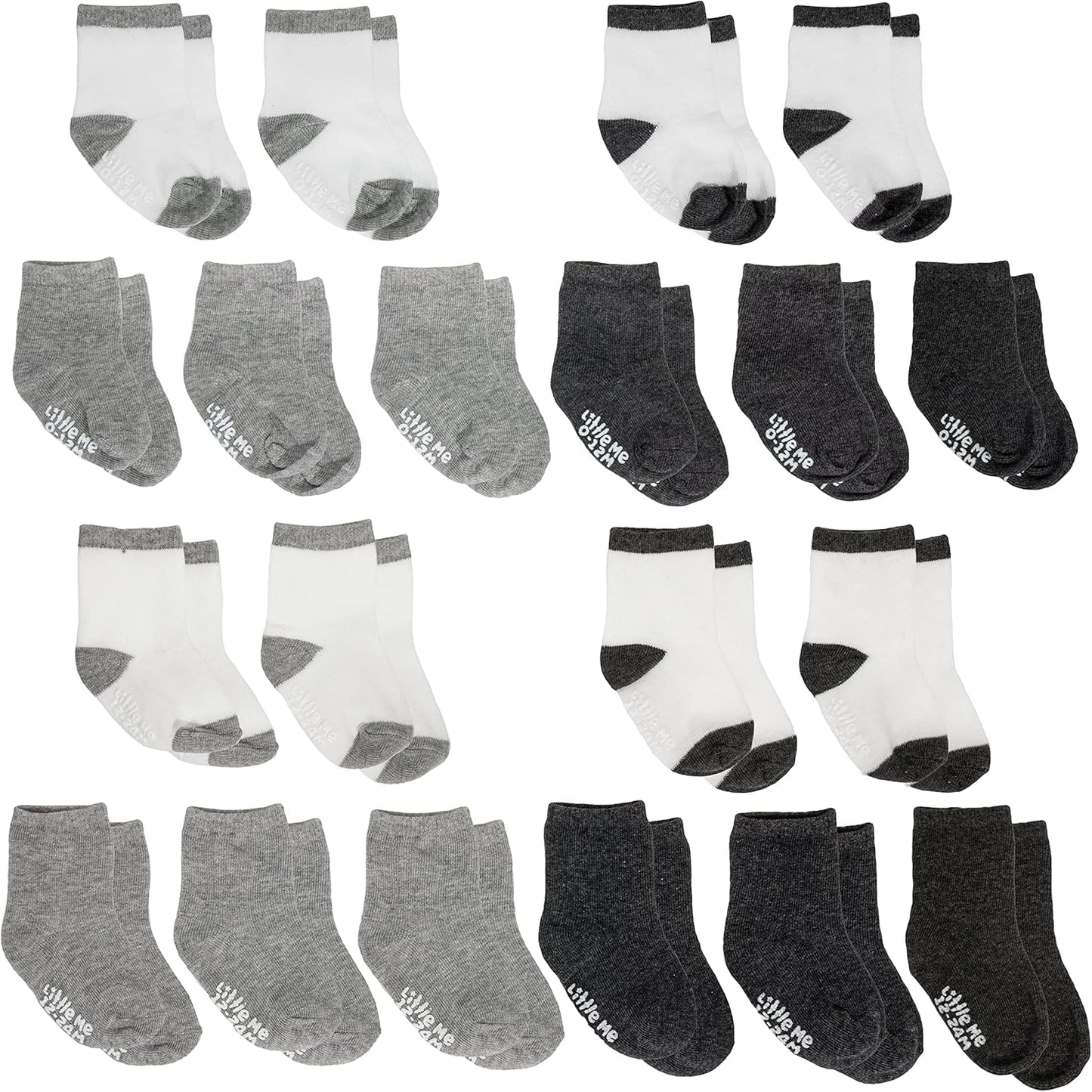 Cozy 20-Pack Unisex Infant & Toddler Socks - Perfect for Newborns to 24 Months!