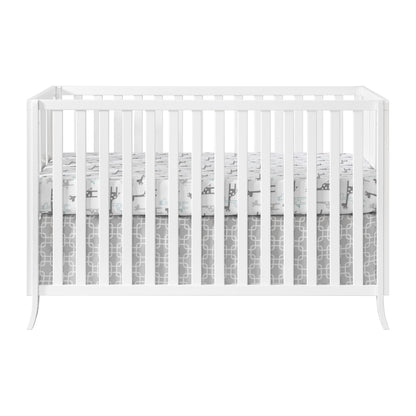 Arlie 4-in-1 Convertible Island Crib - Elegant White Design for Growing Families