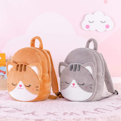 Adorable Gray Cat Plush Backpack for Toddlers - Perfect 11-Inch Kitty Backpack for Girls