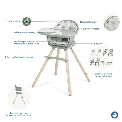 Moa 8-in-1 Versatile High Chair for Growing Families