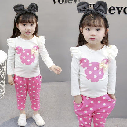 Adorable 3-Piece Long Sleeve Outfit Set for Baby Girls - Cute Tops and Pants for Toddlers