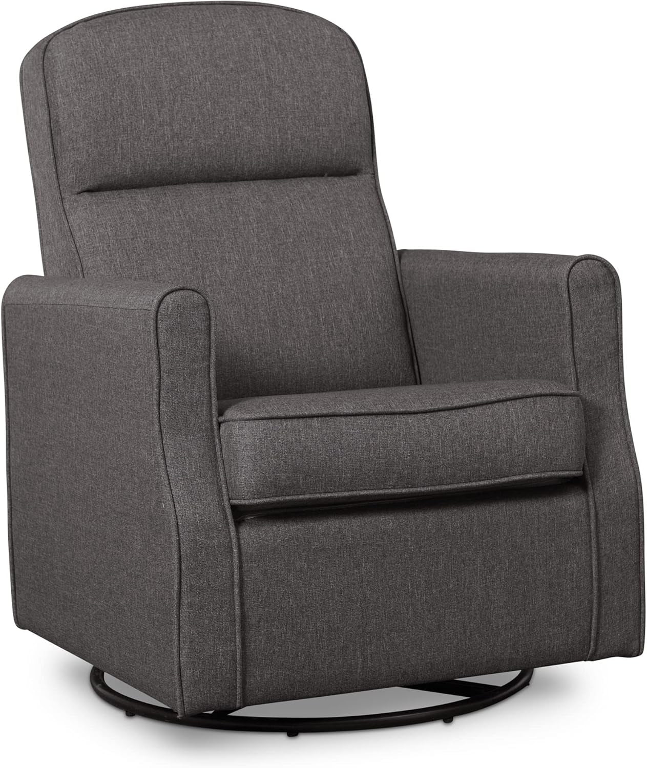 Blair Charcoal Slim Nursery Glider & Swivel Rocker Chair - Stylish Comfort for Your Baby's Room