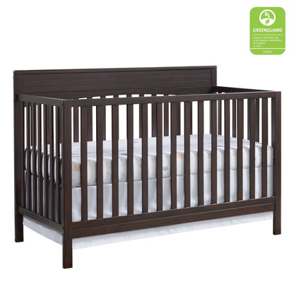 Harper 4-in-1 Convertible Crib - Stylish Espresso Brown, GREENGUARD Gold Certified Safety for Your Baby