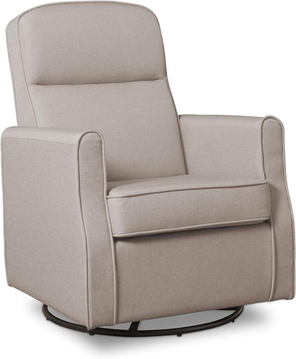 Blair Charcoal Slim Nursery Glider & Swivel Rocker Chair - Stylish Comfort for Your Baby's Room