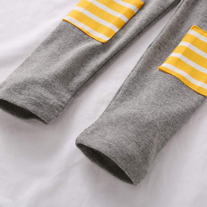 Adorable Toddler Girl Striped Hoodie & Pants Set - Cozy 2-Piece Fall Sweatsuit for Ages 2-6Y