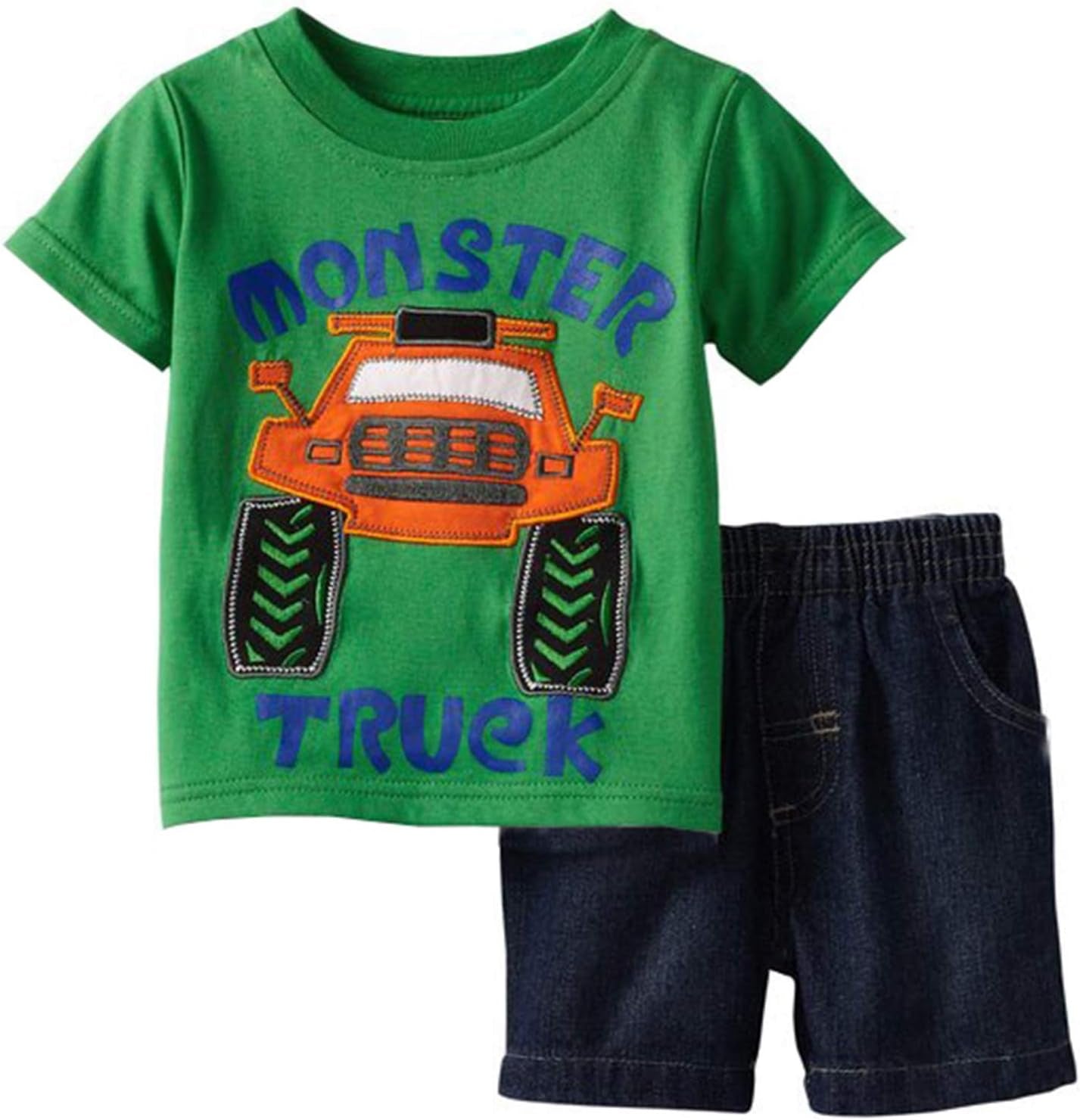 Stylish Toddler Boy's Short Sleeve T-Shirt & Shorts Set - Perfect for Ages 2-7T!