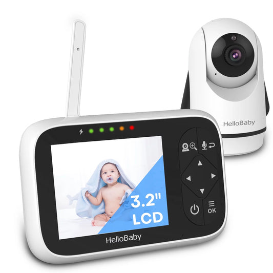 Ultimate Baby Monitor Hb6336 - 3.2" Color Display, Camera & Audio, Remote Pan Zoom, IR Night Vision, 1000 Ft Range, Wall Mount, No Wifi Needed