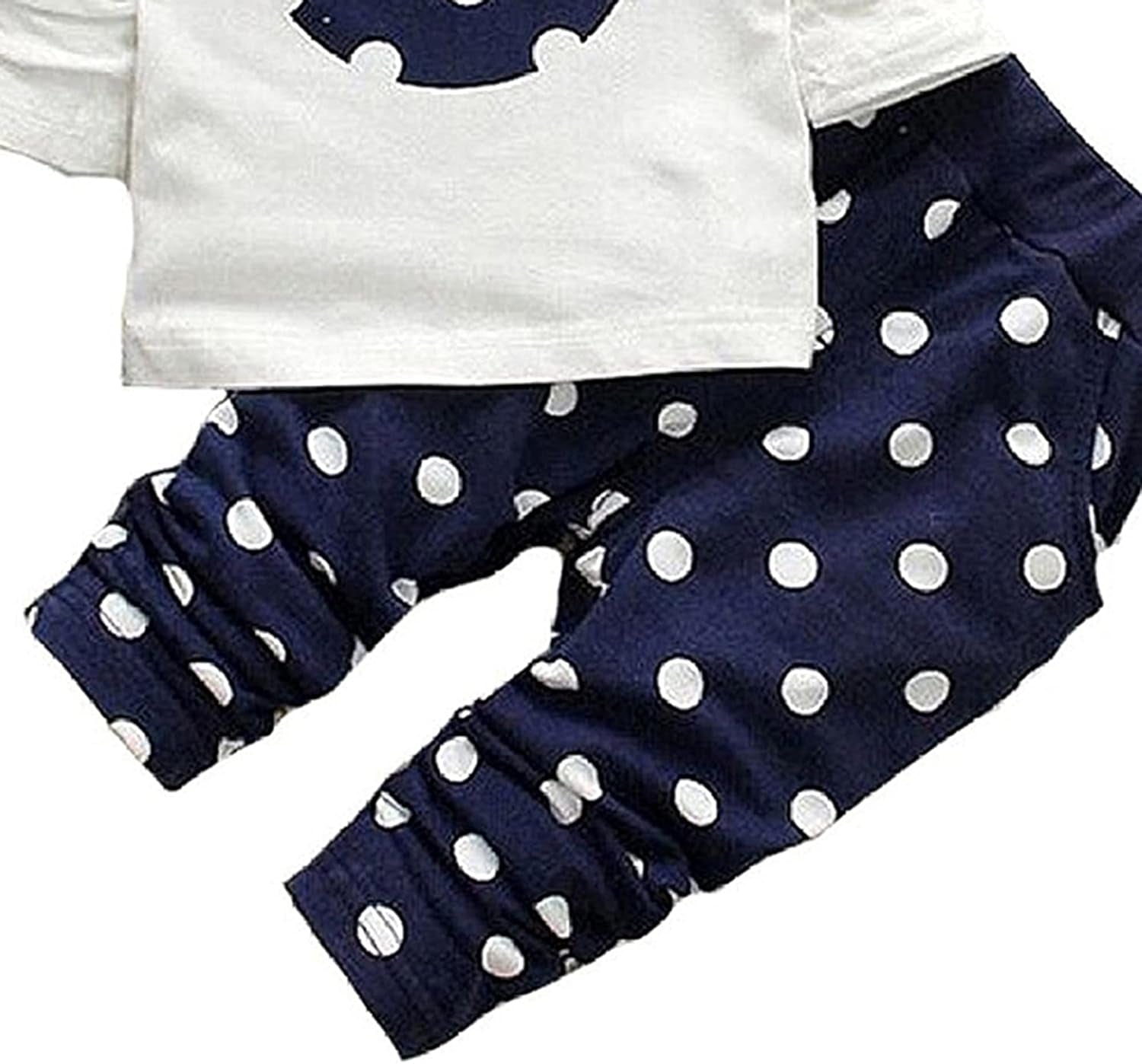 Adorable Toddler Girls 2-Piece Outfit Set - Long Sleeve T-Shirt & Pants