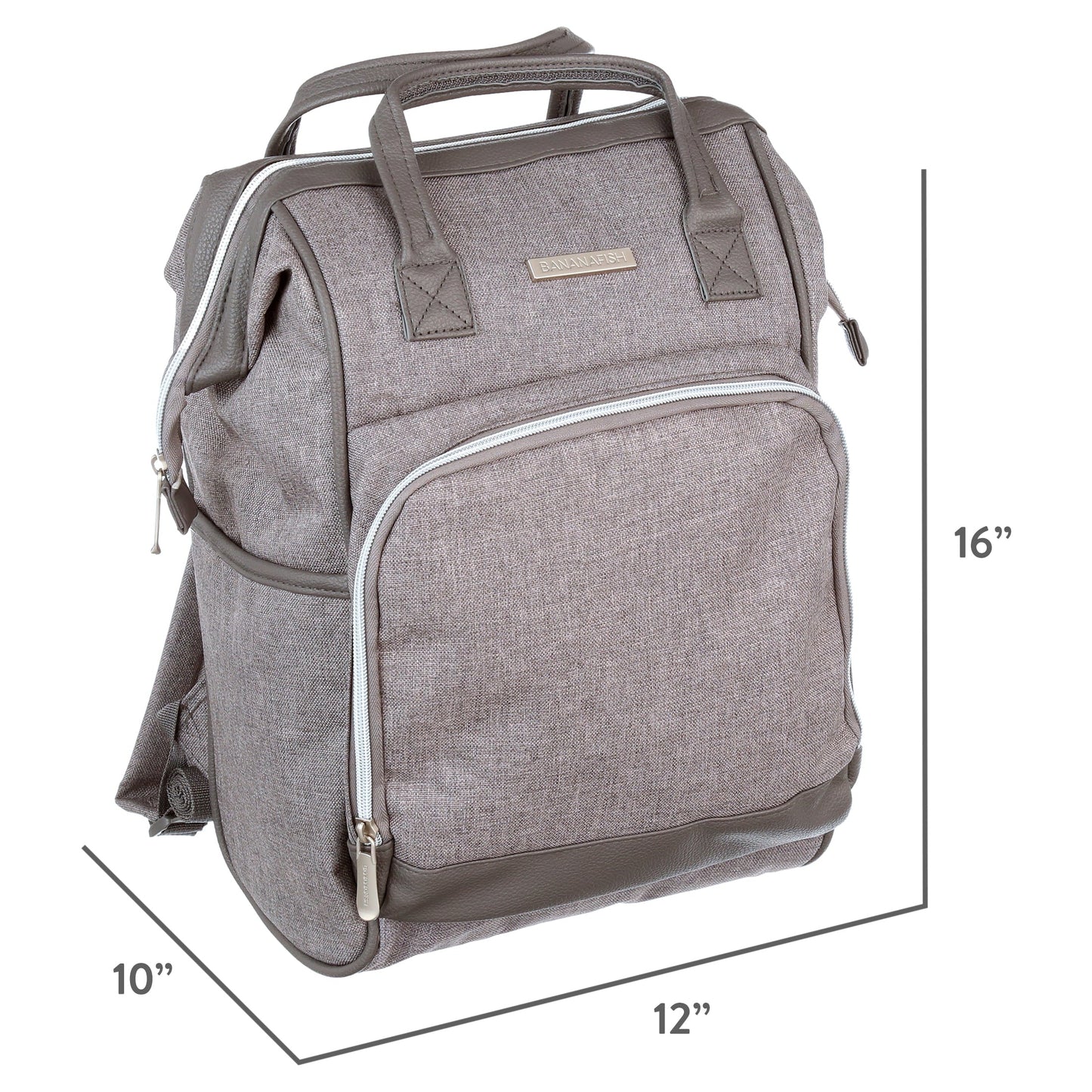 Stylish Bananafish Light Gray Midi Backpack - Perfect for Everyday Use!